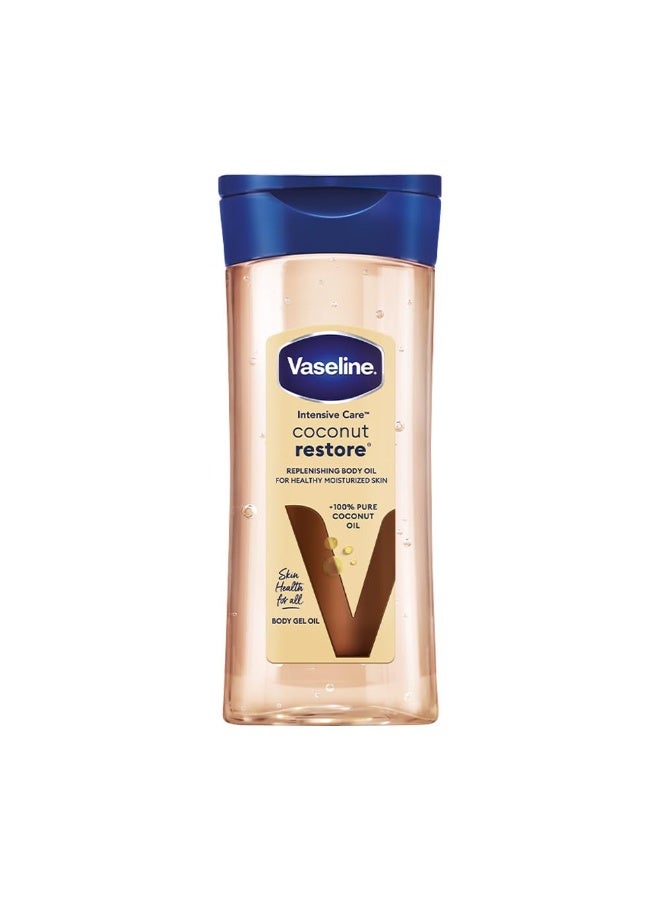 Vaseline Intensive Care Coconut Restore Body Oil | with Coconut Oil | Deep Moisture for Dry Skin | 200 ML - Image 1